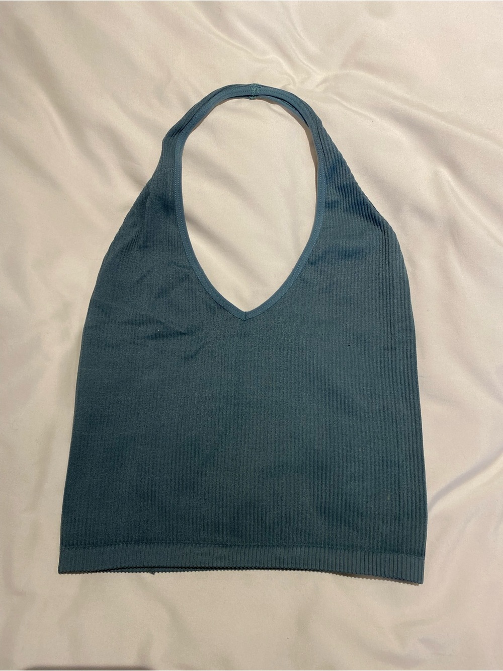 Urban Outfitters Teal Ribbed Halter Tank